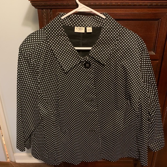 Cato Jackets & Blazers - Cato 22/24 black/white polka dot jacket